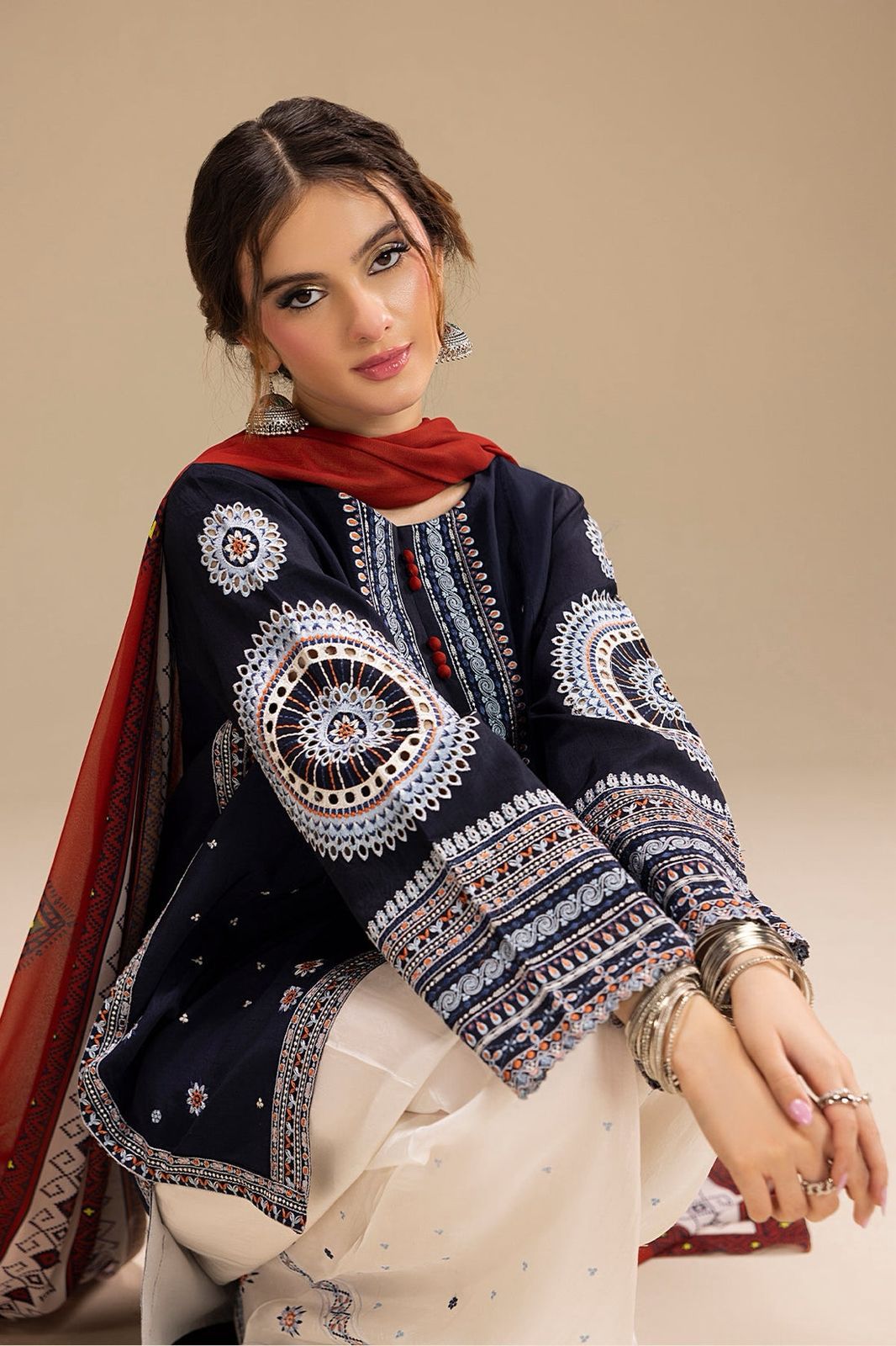 DHANAK 3PC EMBROIDERED