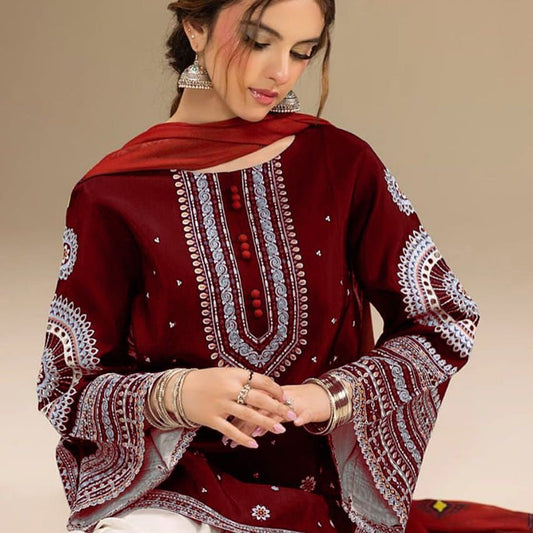 DHANAK 3PC EMBROIDERED
