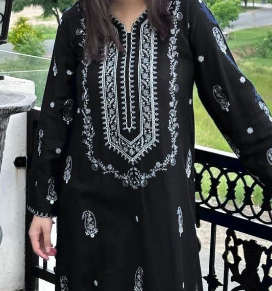Dhanak 2-Piece Embroidered Suit
