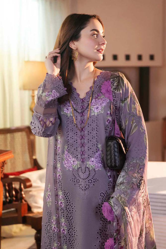 Luxury Dhanak 3-Piece Embroidered Ensemble