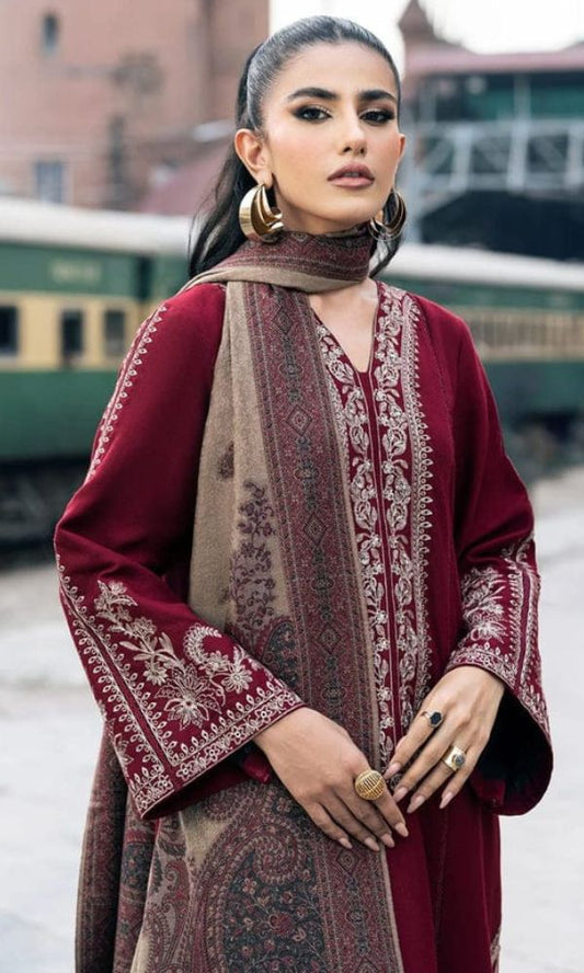 Dhanak 3-Piece Embroidered Suit