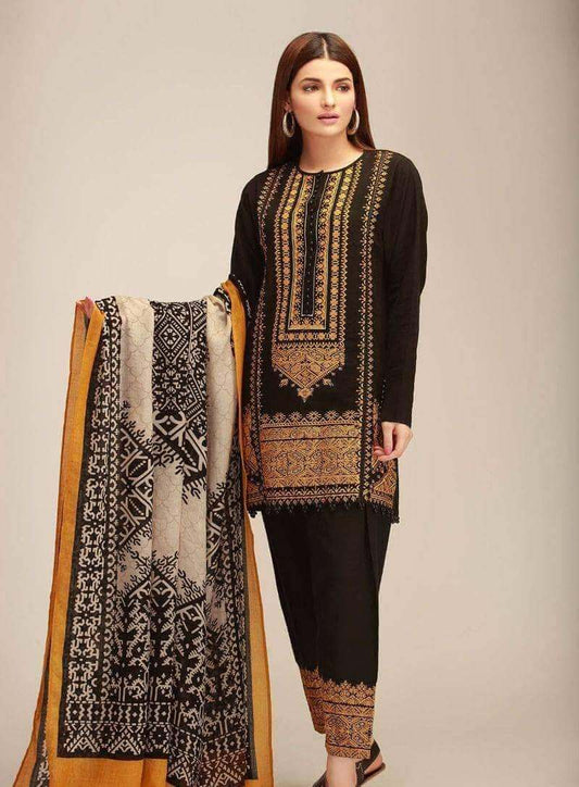 Winter 3-Piece Embroidered Suit