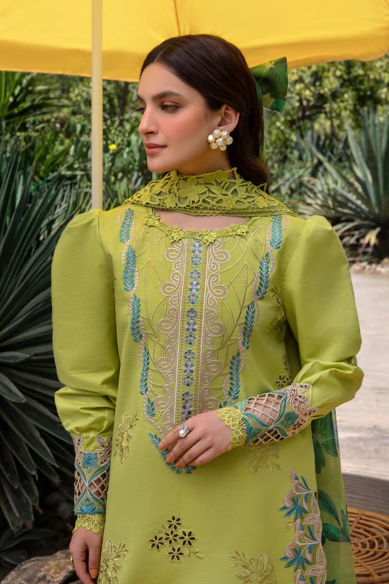 Dhanak Embroidered Suit with Printed Pashmina Wool Shawl (3-Piece Winter Collection)