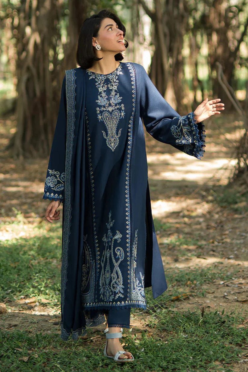 Sapphire 3-Piece Unstitched Air-Jet Dhanak Embroidered Winter Suit 2025/26