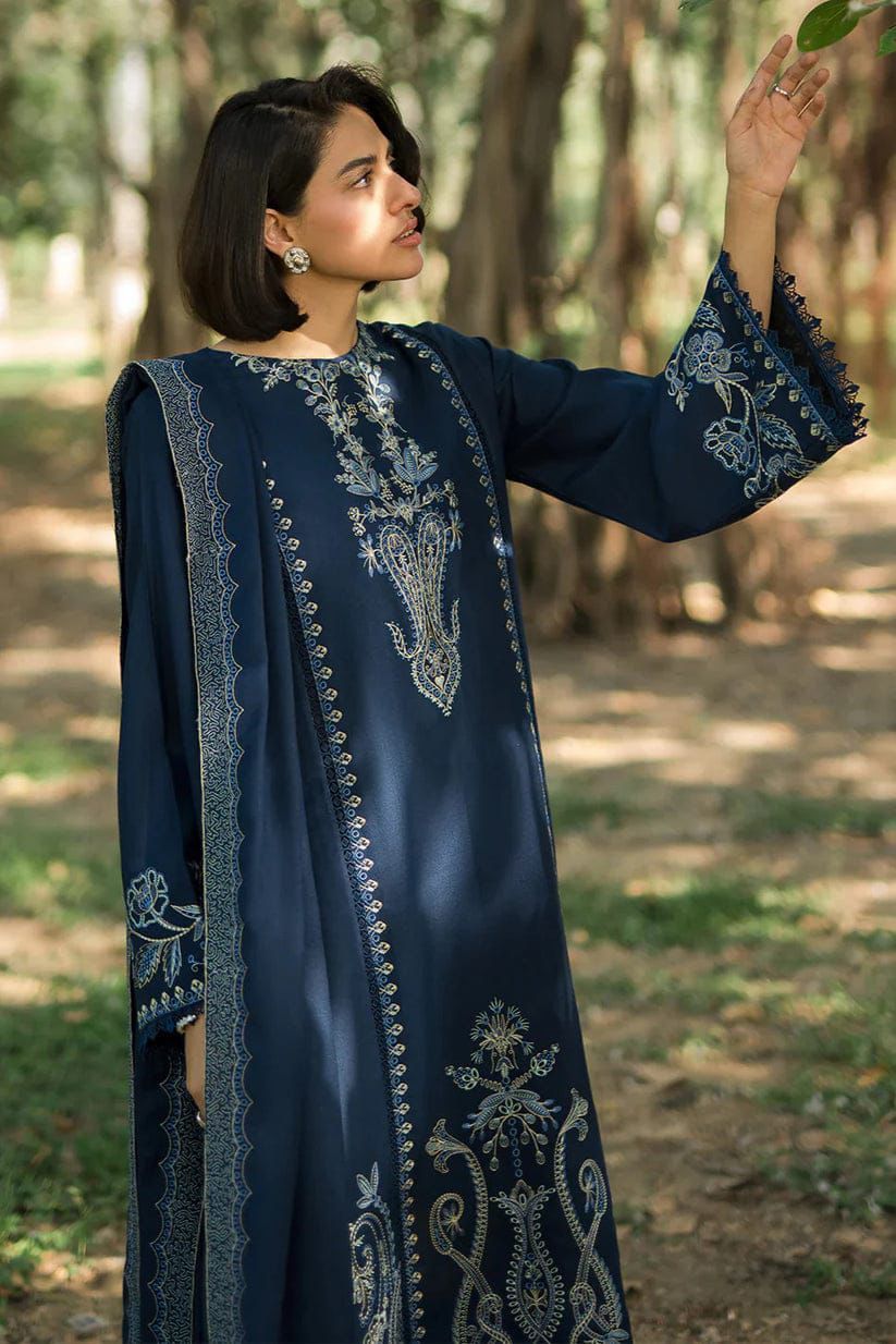 Sapphire 3-Piece Unstitched Air-Jet Dhanak Embroidered Winter Suit 2025/26