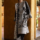Heavy Embroidered Dhanak 3-Piece Suit with Cutwork Net Dupatta