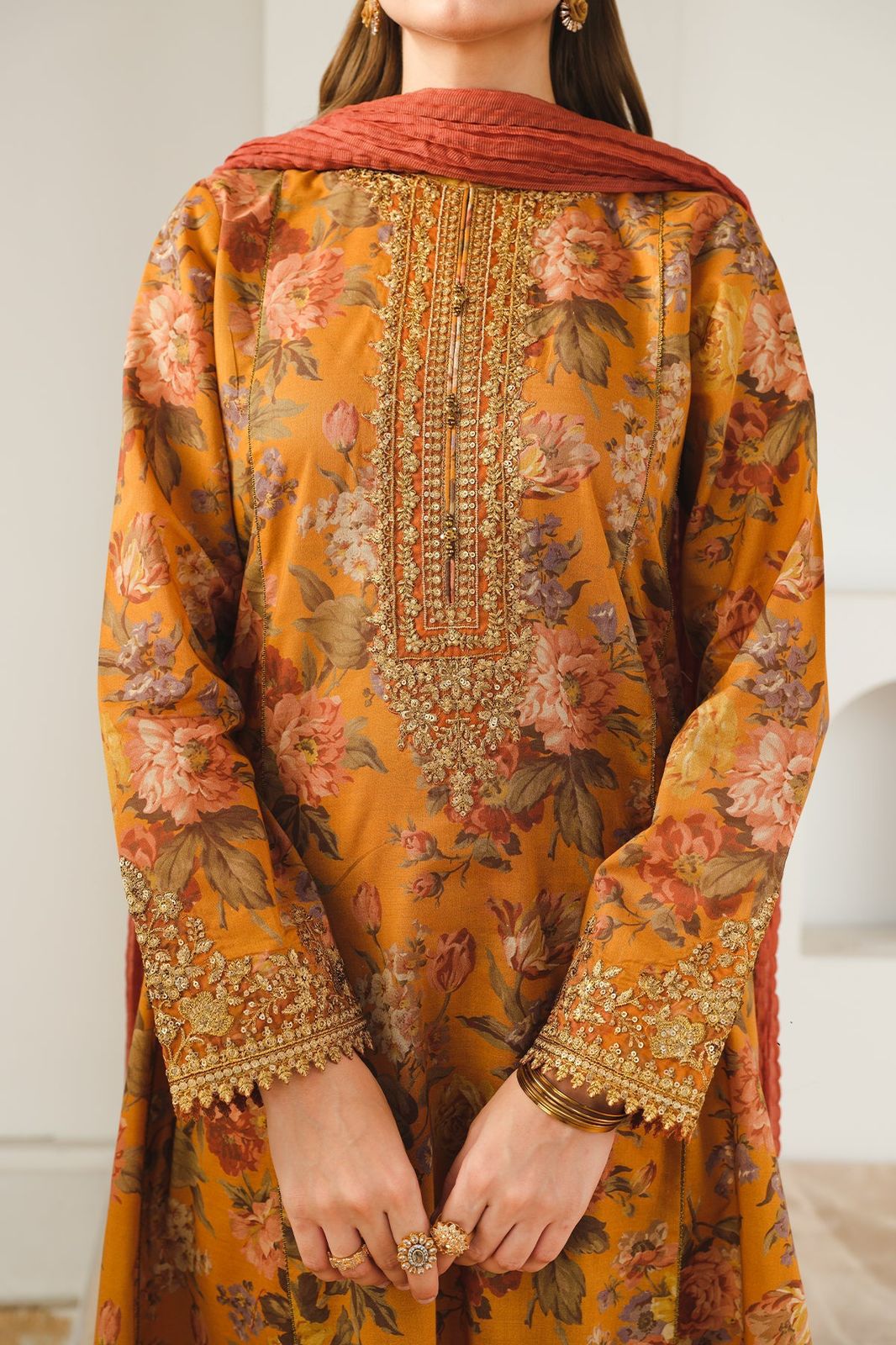 Digital Print Khaddar 3-Piece Suit