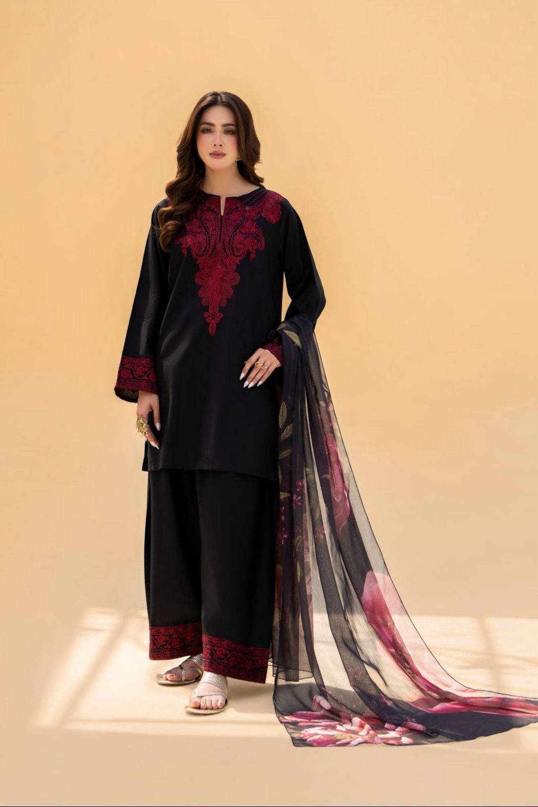 LAAM's Most Demanding Edition: 3PC Unstitched Dhanak Suit with Digital Print Dupatta