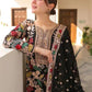 3PC Embroidered Chiffon Suit with Embroidered Back