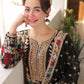 3PC Embroidered Chiffon Suit with Embroidered Back