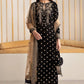 AZMIN Luxury Velvet Master Replica Formal Suit | Heavy Embroidery &amp; Net Cutwork Dupatta