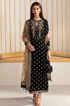 AZMIN Luxury Velvet Master Replica Formal Suit | Heavy Embroidery &amp; Net Cutwork Dupatta