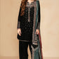 AZMIN Unstitched Replica Velvet Formal Suit with Sequence Work