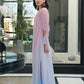 LULUSAR Unstitched Replica Chiffon Suit with Raw Silk Trouser - New Color (55" Length)