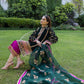 LULUSAR Inspired Unstitched Chiffon Suit with Raw Silk Trouser &amp; Inner (55" Length