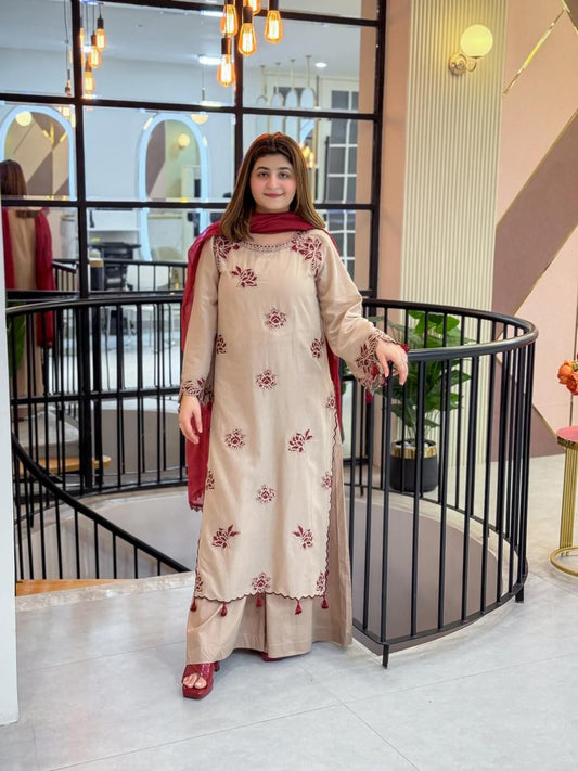 3-Piece Embroidered Suit