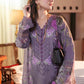 Luxury Dhanak 3-Piece Embroidered Ensemble