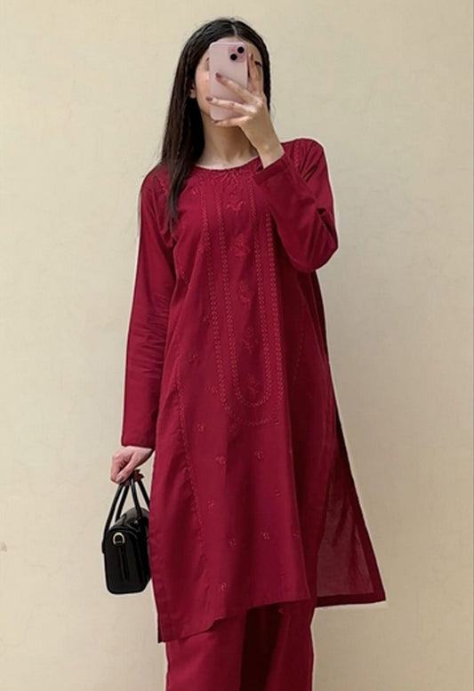 DHANAK 2PC EMBROIDERED