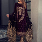 Azure Velvet Luxury Collection Replica | Heavy Embroidered Velvet Suit with Viscose Silk Trouser (3PC)