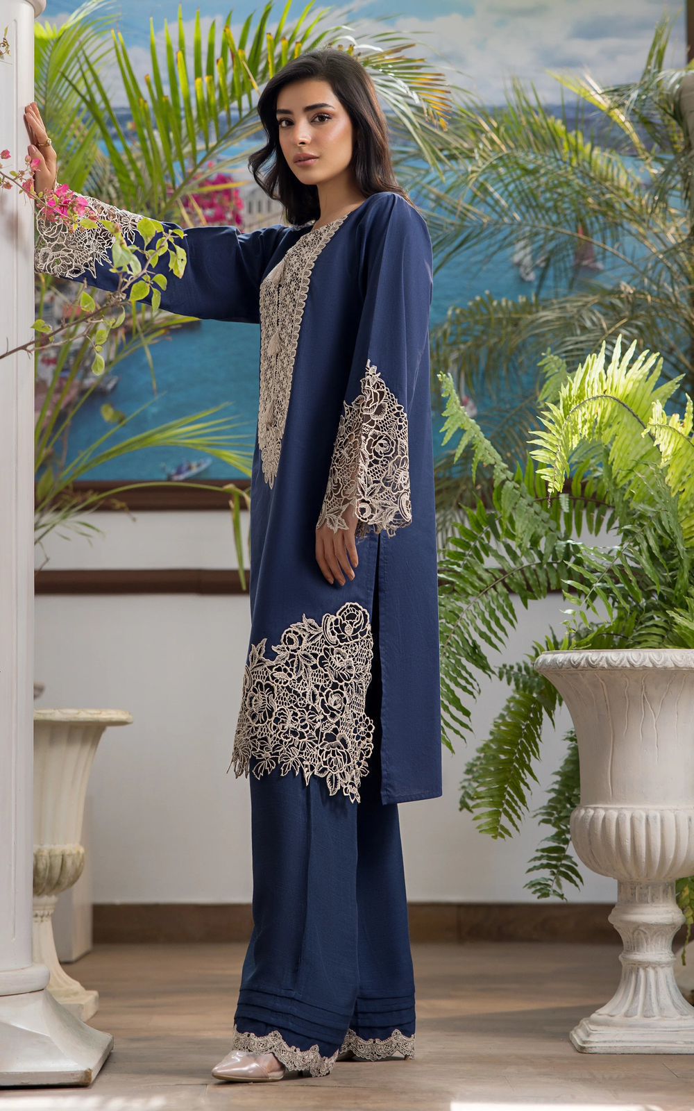 Heavy Embroidered Dhanak